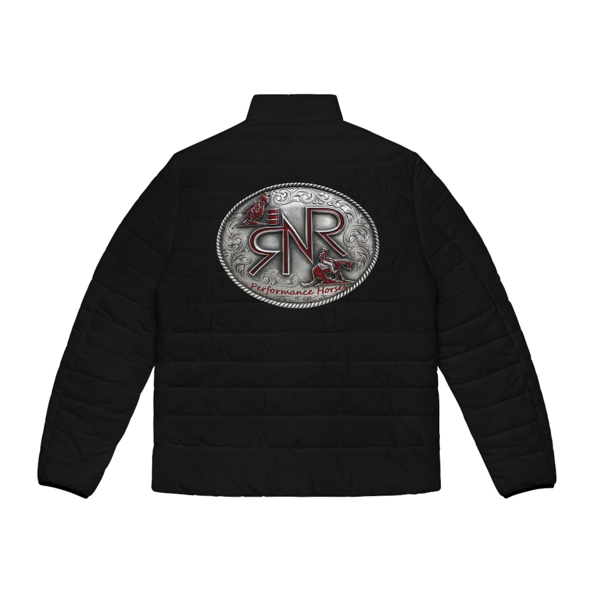 RNR Print Men's Puffer Jacket - Black
