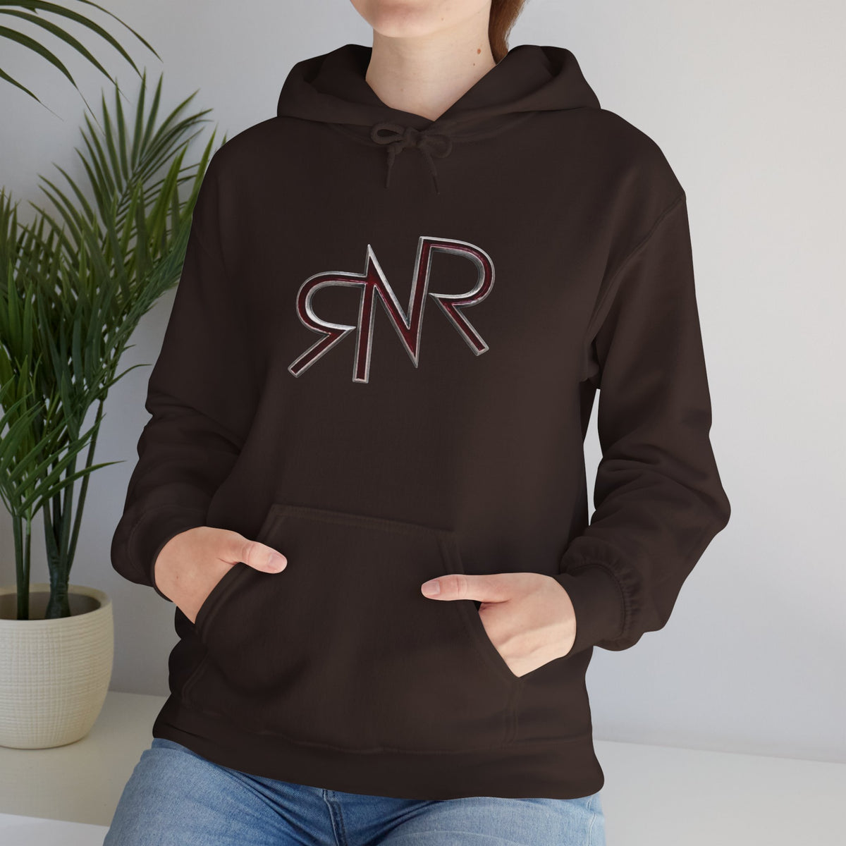 RNR brand, buckle Logo Hooded Sweatshirt