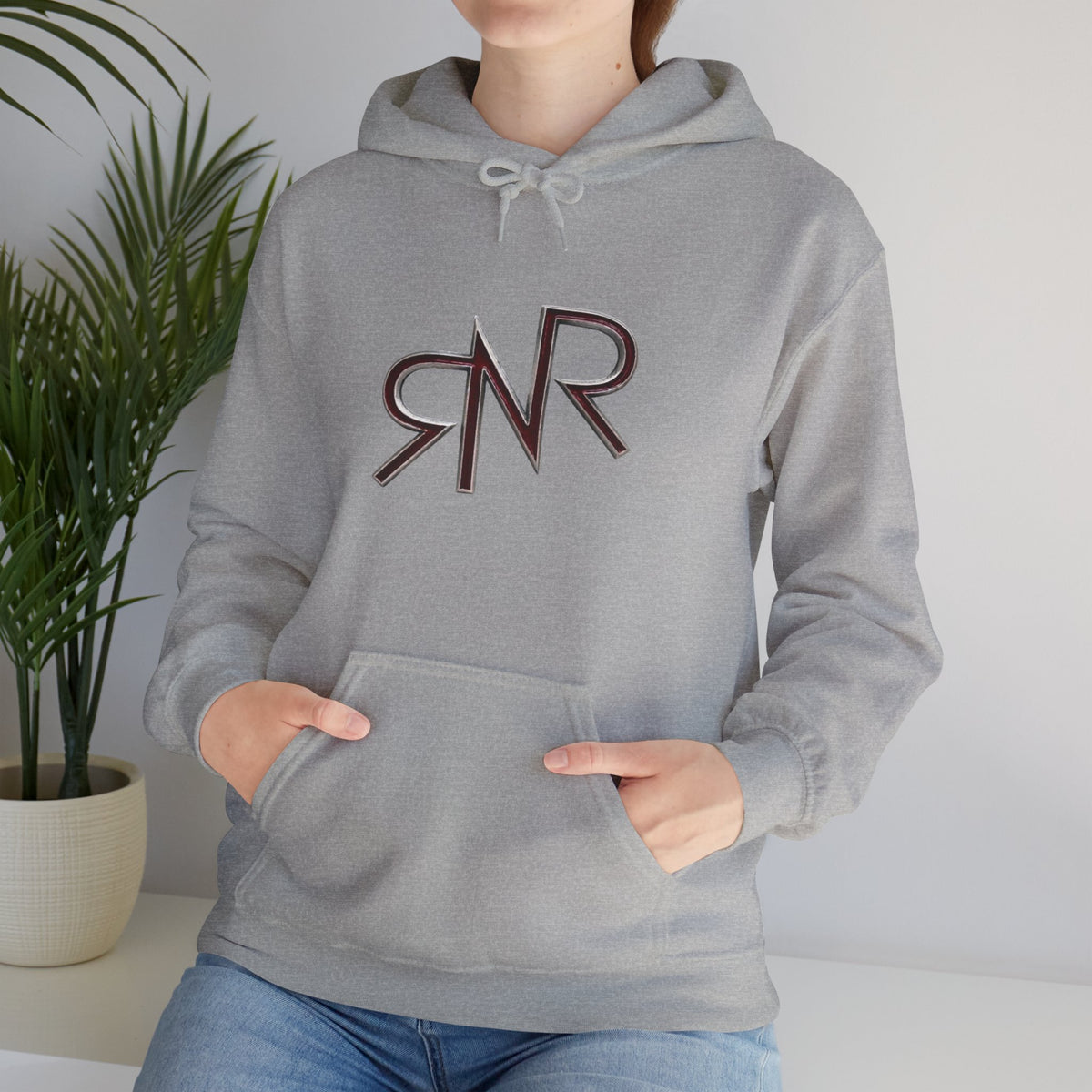 RNR brand, buckle Logo Hooded Sweatshirt