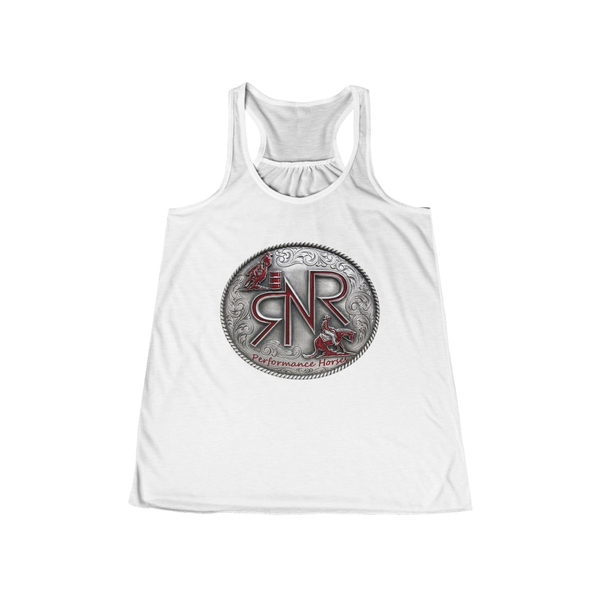 RNR Buckle Logo Women's Flowy Racerback Tank