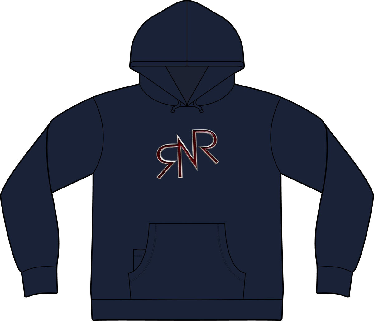 RNR Brand and Buckle Logo Epic Fleece Pullover Hooded Sweatshirt w/ Phone Pocket