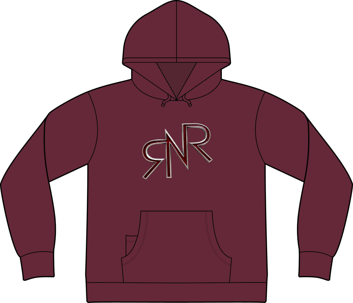 RNR Brand and Buckle Logo Epic Fleece Pullover Hooded Sweatshirt w/ Phone Pocket