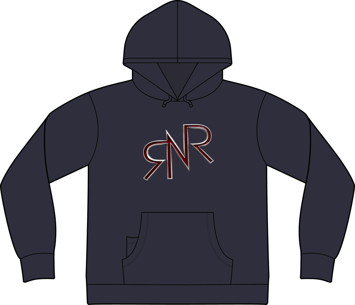 RNR Brand and Buckle Logo Epic Fleece Pullover Hooded Sweatshirt w/ Phone Pocket
