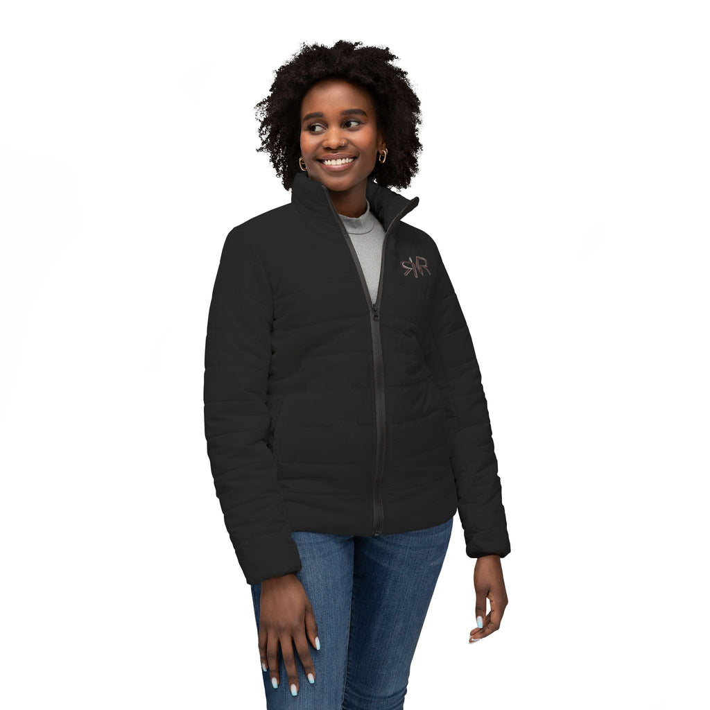 RNR Print Women’s Puffer Jacket - Black