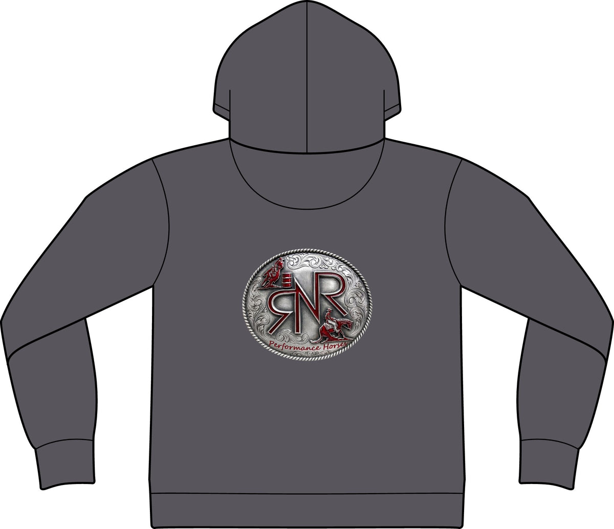 RNR Brand and Buckle Logo Epic Fleece Pullover Hooded Sweatshirt w/ Phone Pocket