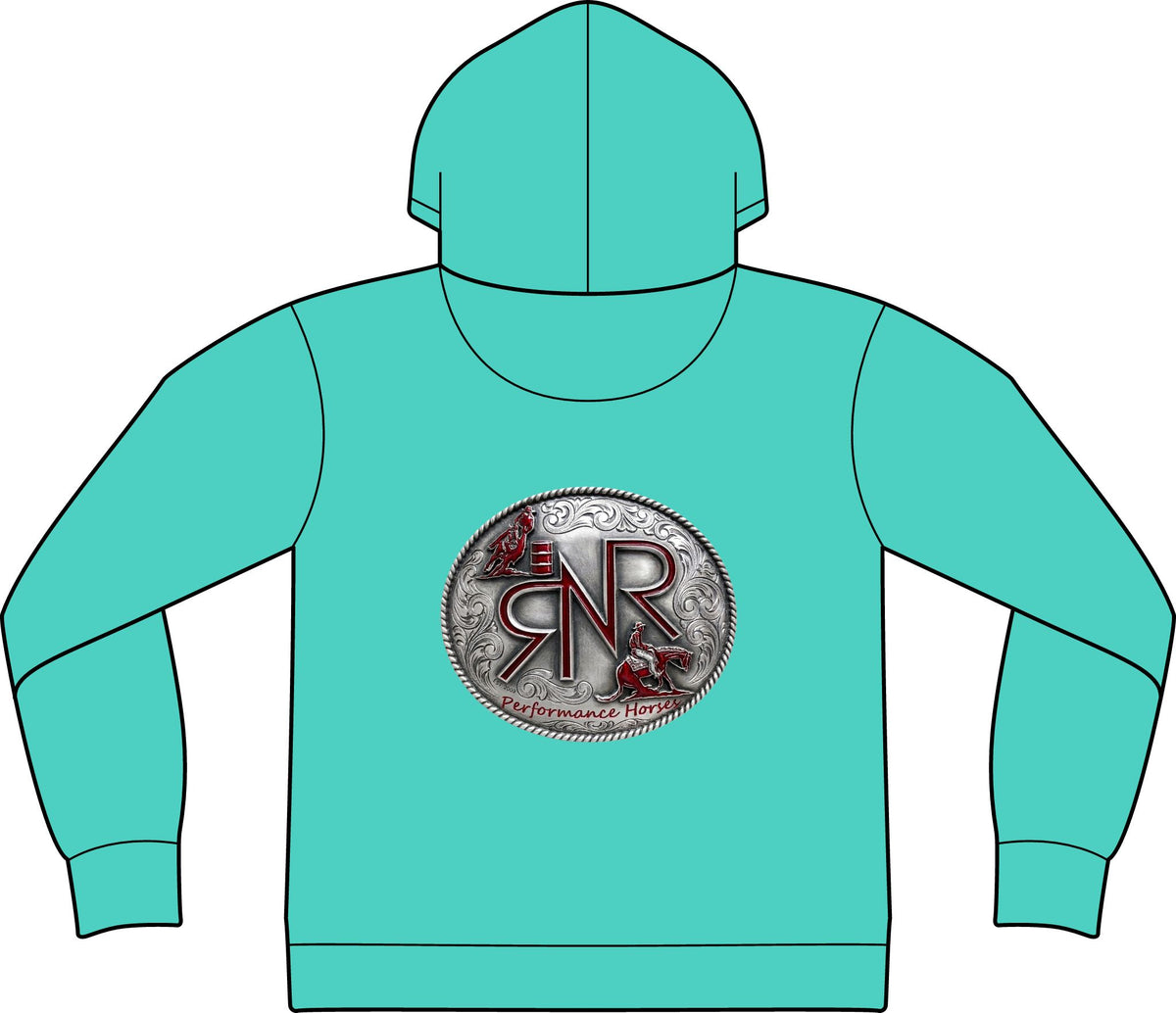 RNR Brand and Buckle Logo Epic Fleece Pullover Hooded Sweatshirt w/ Phone Pocket