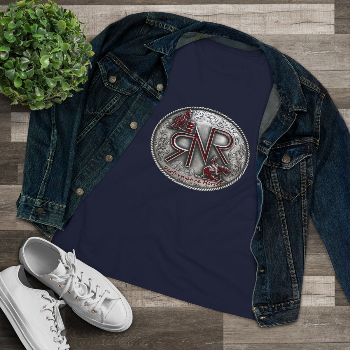 RNR Buckle Logo Women's Bella Canvas Soft Cotton Tee